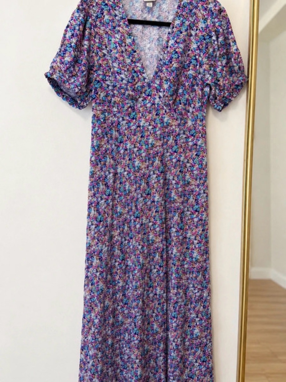 a new day Purple Floral V-Neck Maxi Dress